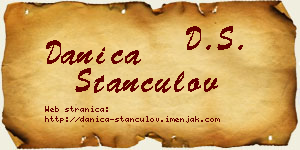Danica Stančulov vizit kartica